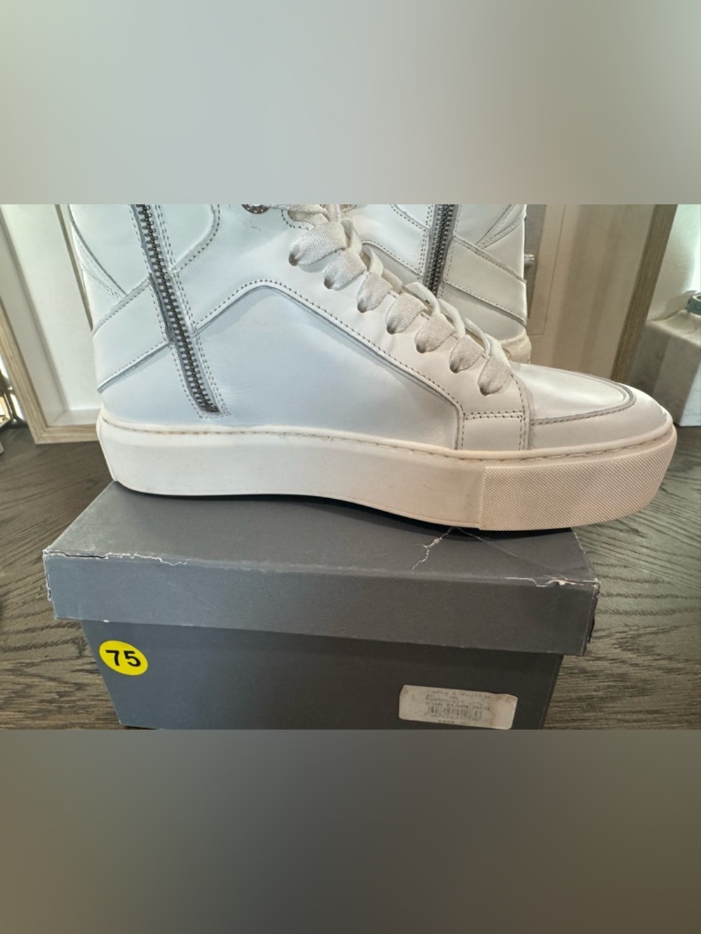 Zadig & Voltaire Women’s High Flash High Top Platform Sneakers. New. Sz 38 - Picture 7 of 14